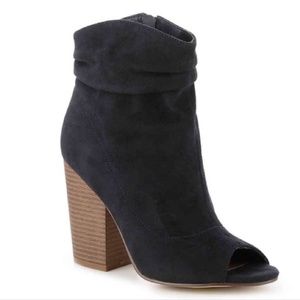 Indigo Rd Grey Peep Toe Booties